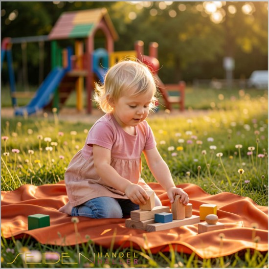 Spieltuch Goldorange Ponge 06 74x74cm