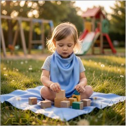 Spieltuch Himmelblau Ponge 06 74x74cm