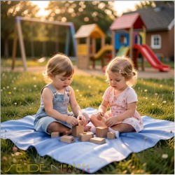 Spieltuch Himmelblau Ponge 06 90x90cm