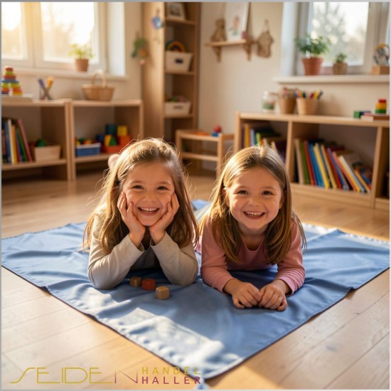 Spieltuch Himmelblau Ponge 06 110x110cm