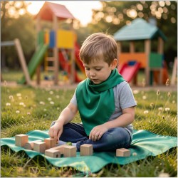 Spieltuch Lebensgrün Ponge 06 110x110cm