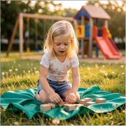 Spieltuch Lebensgrün Ponge 06 90x90cm