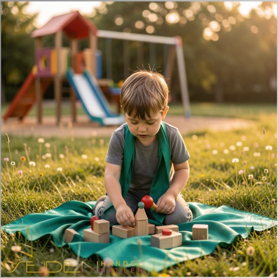 Spieltuch Lebensgrün Ponge 06 90x90cm