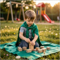 Spieltuch Lebensgrün Ponge 06 55x55cm