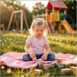 Spieltuch Pfirsichblüt Ponge 06 90x90cm