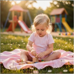 Spieltuch Pfirsichblüt Ponge 06 74x74cm