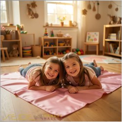 Spieltuch Pfirsichblüt Ponge 06 90x90cm