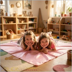 Spieltuch Pfirsichblüt Ponge 06 55x55cm