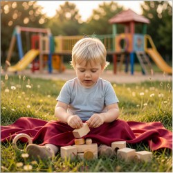 Spieltuch Zinnoberrot Ponge 05 138x138cm