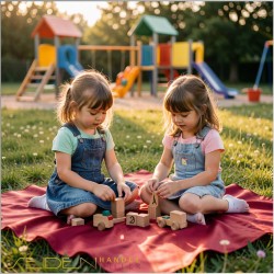 Spieltuch Zinnoberrot Ponge 05 90x90cm