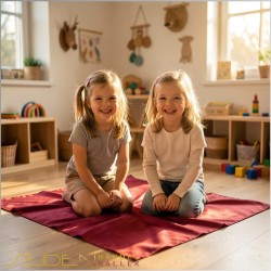 Spieltuch Zinnoberrot Ponge 06 55x55cm