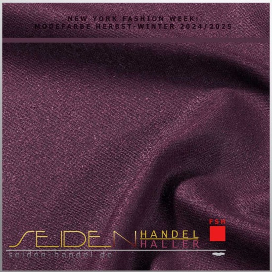 Meterware Bourette 22, 112cm, Trendfarbe Italian Plum