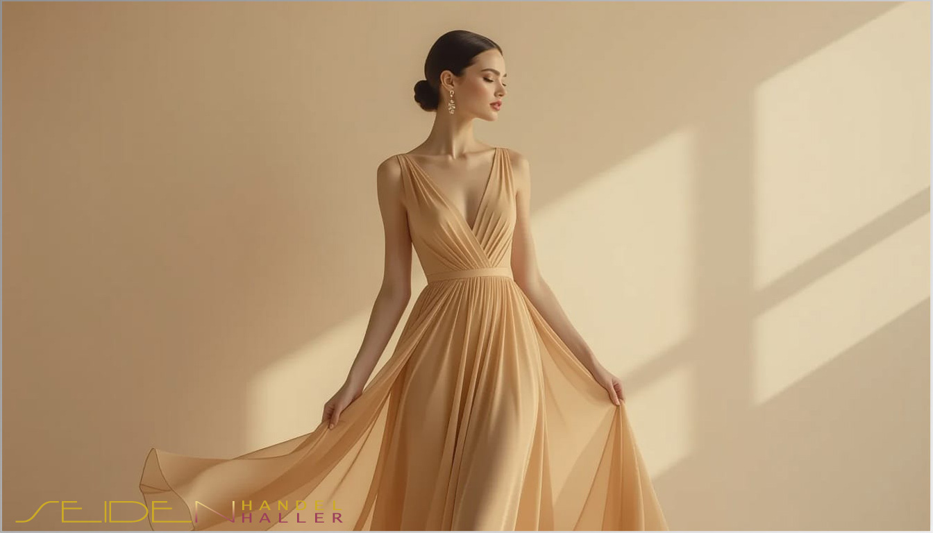 Seidenstoff aus Chiffon - Brandied Melon