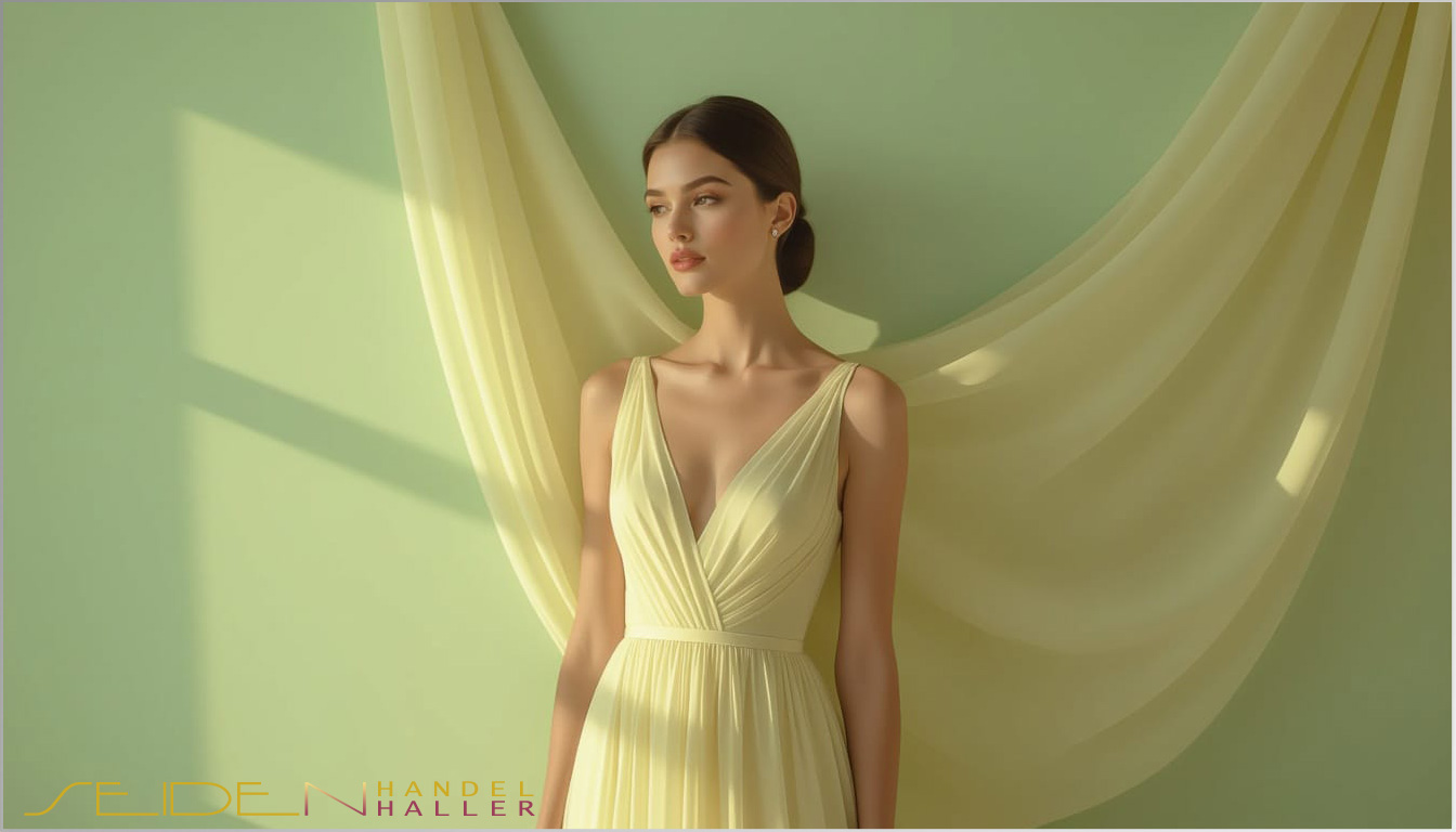 Seidenstoff aus Chiffon - Lemon Grass