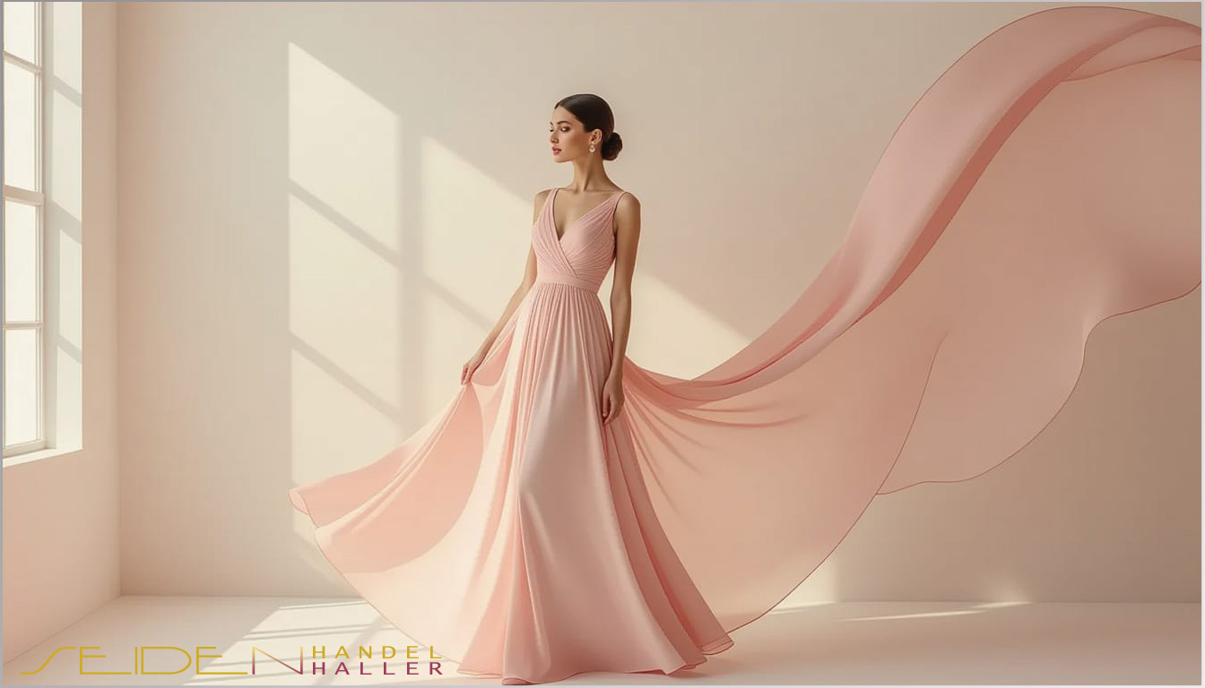Seidenstoff aus Chiffon - Primrose Pink