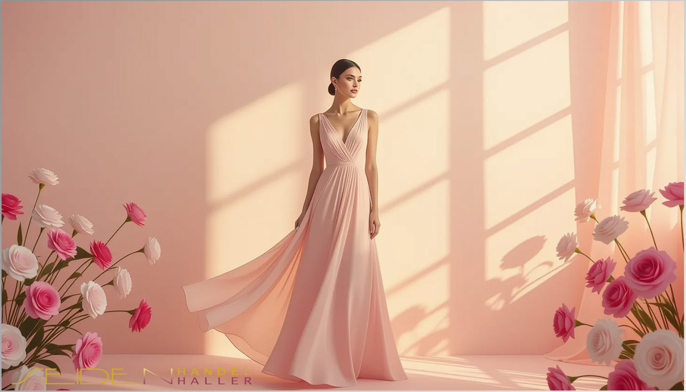 Seidenstoff aus Chiffon - Primrose Pink